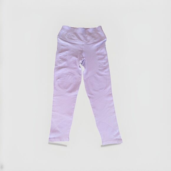 Spiritual Gangster Pants - Spiritual Gangster Love Sculpt Leggings Lavender Mini Ribbed Size XS, Small,